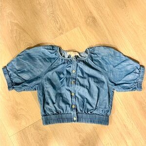 Michael Kors Denim Blue Button-Up Shirt